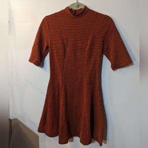 Retro Style Houndstooth Skater Dress